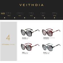 Load image into Gallery viewer, VEITHDIA Women's Sunglasse Polarized Gradient UV400 Lens  Ladies Designer Sun glasses Eyewear For Women  Oculos de sol