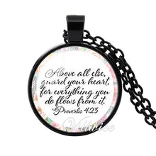 Load image into Gallery viewer, She is clothed with Strength and Dignity Necklace Proverbs 31:25 Bible Verse Christian Quote Necklace Faith Gifts