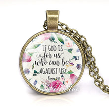 Load image into Gallery viewer, She is clothed with Strength and Dignity Necklace Proverbs 31:25 Bible Verse Christian Quote Necklace Faith Gifts