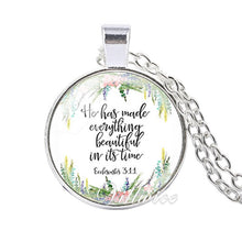 Load image into Gallery viewer, She is clothed with Strength and Dignity Necklace Proverbs 31:25 Bible Verse Christian Quote Necklace Faith Gifts