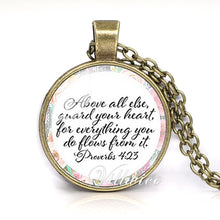 Load image into Gallery viewer, She is clothed with Strength and Dignity Necklace Proverbs 31:25 Bible Verse Christian Quote Necklace Faith Gifts