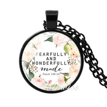 Load image into Gallery viewer, She is clothed with Strength and Dignity Necklace Proverbs 31:25 Bible Verse Christian Quote Necklace Faith Gifts