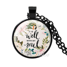 Load image into Gallery viewer, She is clothed with Strength and Dignity Necklace Proverbs 31:25 Bible Verse Christian Quote Necklace Faith Gifts