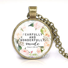 Load image into Gallery viewer, She is clothed with Strength and Dignity Necklace Proverbs 31:25 Bible Verse Christian Quote Necklace Faith Gifts