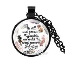 Load image into Gallery viewer, She is clothed with Strength and Dignity Necklace Proverbs 31:25 Bible Verse Christian Quote Necklace Faith Gifts