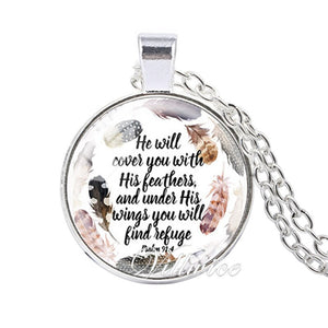 She is clothed with Strength and Dignity Necklace Proverbs 31:25 Bible Verse Christian Quote Necklace Faith Gifts