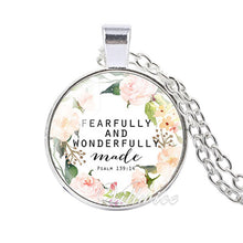 Load image into Gallery viewer, She is clothed with Strength and Dignity Necklace Proverbs 31:25 Bible Verse Christian Quote Necklace Faith Gifts