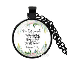Load image into Gallery viewer, She is clothed with Strength and Dignity Necklace Proverbs 31:25 Bible Verse Christian Quote Necklace Faith Gifts