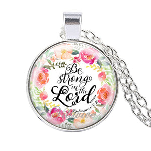 bible verse necklace god is in her she will not fall scripture quote jewelry for women men christian faith gifts