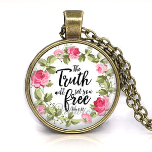 bible verse necklace god is in her she will not fall scripture quote jewelry for women men christian faith gifts