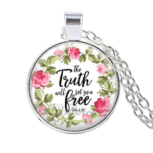 bible verse necklace god is in her she will not fall scripture quote jewelry for women men christian faith gifts
