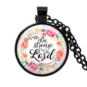 bible verse necklace god is in her she will not fall scripture quote jewelry for women men christian faith gifts