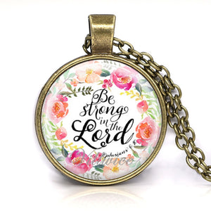 bible verse necklace god is in her she will not fall scripture quote jewelry for women men christian faith gifts