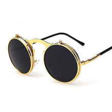 Load image into Gallery viewer, VINTAGE women STEAMPUNK SUNGLASSES round female steam punk retro de sol ladies Men Retro SUN GLASSES sunglasses for women