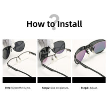 Load image into Gallery viewer, VIVIBEE 2022  Flip up Clip on Sunglasses Polarized Men Driving Pilot Night Vision Lens Sun Glasses Anti-UVA UVB Goggles