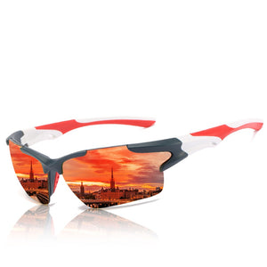 VIVIBEE 2023 Trend Sport UV400 Occhiali da sole Occhiali da pesca da uomo Occhiali da donna Specchio rosso Lente Cornice bianca Tonalità esterne