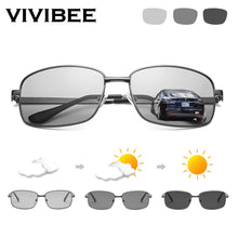 Load image into Gallery viewer, VIVIBEE Driving Selection Rectangle Pochromic Polarized Men Sunglasses Women Car Driving Safe Polarizing Male Sun Glasses
