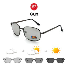 Carica l'immagine nel visualizzatore di Gallery, VIVIBEE Driving Selection Rectangle Pochromic Polarized Men Sunglasses Women Car Driving Safe Polarizing Male Sun Glasses