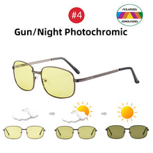 Carica l'immagine nel visualizzatore di Gallery, VIVIBEE Driving Selection Rectangle Pochromic Polarized Men Sunglasses Women Car Driving Safe Polarizing Male Sun Glasses