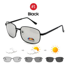 Carica l'immagine nel visualizzatore di Gallery, VIVIBEE Driving Selection Rectangle Pochromic Polarized Men Sunglasses Women Car Driving Safe Polarizing Male Sun Glasses