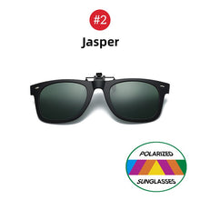Carica l'immagine nel visualizzatore di Gallery, VIVIBEE Flip Up Clip on Sun Glasses for Men Driving Glasses Clips Light Fishing Female Anti-UVA UVB Polarized Night Vision Lens
