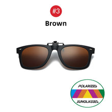 Carica l'immagine nel visualizzatore di Gallery, VIVIBEE Flip Up Clip on Sun Glasses for Men Driving Glasses Clips Light Fishing Female Anti-UVA UVB Polarized Night Vision Lens