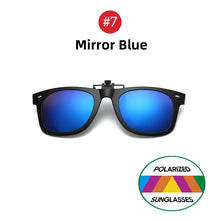 Carica l'immagine nel visualizzatore di Gallery, VIVIBEE Flip Up Clip on Sun Glasses for Men Driving Glasses Clips Light Fishing Female Anti-UVA UVB Polarized Night Vision Lens