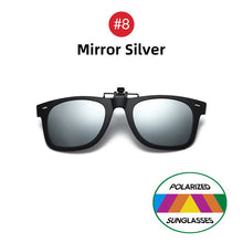 Carica l'immagine nel visualizzatore di Gallery, VIVIBEE Flip Up Clip on Sun Glasses for Men Driving Glasses Clips Light Fishing Female Anti-UVA UVB Polarized Night Vision Lens