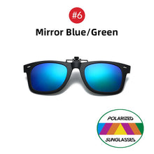 Carica l'immagine nel visualizzatore di Gallery, VIVIBEE Flip Up Clip on Sun Glasses for Men Driving Glasses Clips Light Fishing Female Anti-UVA UVB Polarized Night Vision Lens