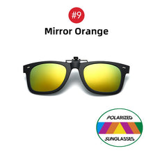 Carica l'immagine nel visualizzatore di Gallery, VIVIBEE Flip Up Clip on Sun Glasses for Men Driving Glasses Clips Light Fishing Female Anti-UVA UVB Polarized Night Vision Lens