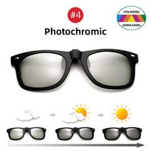 Carica l'immagine nel visualizzatore di Gallery, VIVIBEE Flip Up Clip on Sun Glasses for Men Driving Glasses Clips Light Fishing Female Anti-UVA UVB Polarized Night Vision Lens