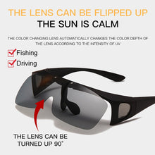 Load image into Gallery viewer, VIVIBEE Flip Up Polarized Sunglasses Men Driving UV400 Photochromic Lens Fishing Goggle for Mypoia Outdoor Women Eyewear