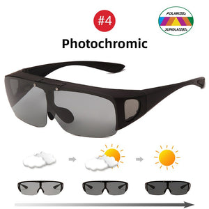 VIVIBEE Flip Up Polarized Sunglasses Men Driving UV400 Photochromic Lens Fishing Goggle for Mypoia Outdoor Women Eyewear