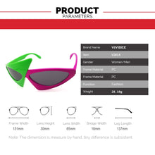 Load image into Gallery viewer, VIVIBEE Green Red Glasses Fancy Party Festival Sunglasses Hip Hop Unique Punk Roy Purdy Funny Shades 2022 Trending Product