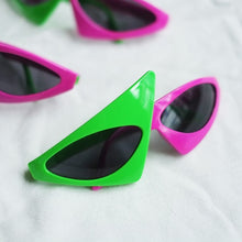 Load image into Gallery viewer, VIVIBEE Green Red Glasses Fancy Party Festival Sunglasses Hip Hop Unique Punk Roy Purdy Funny Shades 2022 Trending Product