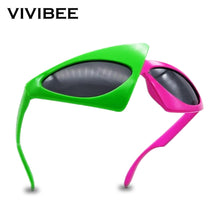 Load image into Gallery viewer, VIVIBEE Green Red Glasses Fancy Party Festival Sunglasses Hip Hop Unique Punk Roy Purdy Funny Shades 2022 Trending Product