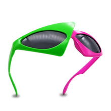 Load image into Gallery viewer, VIVIBEE Green Red Glasses Fancy Party Festival Sunglasses Hip Hop Unique Punk Roy Purdy Funny Shades 2022 Trending Product