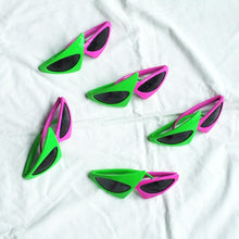 Load image into Gallery viewer, VIVIBEE Green Red Glasses Fancy Party Festival Sunglasses Hip Hop Unique Punk Roy Purdy Funny Shades 2022 Trending Product