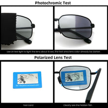 Carica l'immagine nel visualizzatore di Gallery, VIVIBEE Men Fold Pochromic Sunglasses with Polarized Lens Rectangle Folding Metal Male Sun Glasses 2022 Trending Products