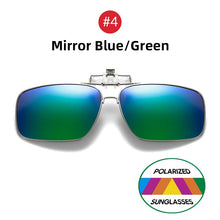 Load image into Gallery viewer, VIVIBEE Mens Metal Clip on Sunglasses for Myopia Eyeglasses Polarized UV400 Women Square Night Vision Driving Sun Glasses