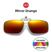 Load image into Gallery viewer, VIVIBEE Mens Metal Clip on Sunglasses for Myopia Eyeglasses Polarized UV400 Women Square Night Vision Driving Sun Glasses