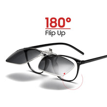 Load image into Gallery viewer, VIVIBEE Mens Metal Clip on Sunglasses for Myopia Eyeglasses Polarized UV400 Women Square Night Vision Driving Sun Glasses