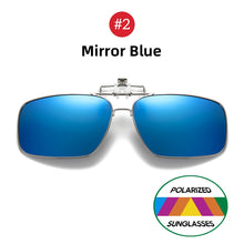 Load image into Gallery viewer, VIVIBEE Mens Metal Clip on Sunglasses for Myopia Eyeglasses Polarized UV400 Women Square Night Vision Driving Sun Glasses