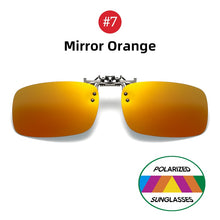 Carica l'immagine nel visualizzatore di Gallery, VIVIBEE Mirror Blue Flip Up Clip on Sunglasses Men Polarized Lens Metal Clips Night Vision Safe Driving UV400 Glasses for Women