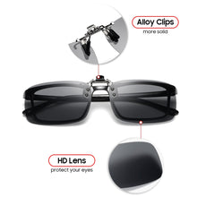 Carica l'immagine nel visualizzatore di Gallery, VIVIBEE Mirror Blue Flip Up Clip on Sunglasses Men Polarized Lens Metal Clips Night Vision Safe Driving UV400 Glasses for Women