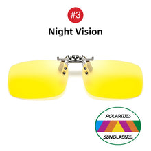 Carica l'immagine nel visualizzatore di Gallery, VIVIBEE Mirror Blue Flip Up Clip on Sunglasses Men Polarized Lens Metal Clips Night Vision Safe Driving UV400 Glasses for Women