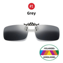 Carica l'immagine nel visualizzatore di Gallery, VIVIBEE Mirror Blue Flip Up Clip on Sunglasses Men Polarized Lens Metal Clips Night Vision Safe Driving UV400 Glasses for Women