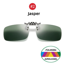 Carica l'immagine nel visualizzatore di Gallery, VIVIBEE Mirror Blue Flip Up Clip on Sunglasses Men Polarized Lens Metal Clips Night Vision Safe Driving UV400 Glasses for Women