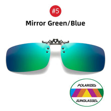 Carica l'immagine nel visualizzatore di Gallery, VIVIBEE Mirror Blue Flip Up Clip on Sunglasses Men Polarized Lens Metal Clips Night Vision Safe Driving UV400 Glasses for Women