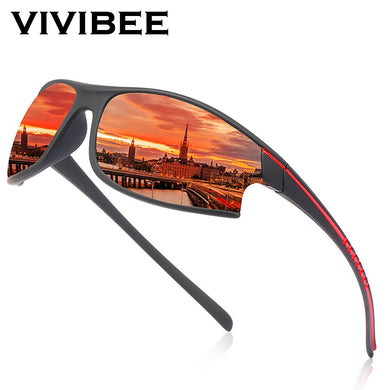 VIVIBEE Specchio Rosso 100% Occhiali Da Sole Polarizzati Sportivi Da Uomo Occhiali 2023 UV400 Arrampicata Donne Outdoor Elasticità Occhiali Da Sole